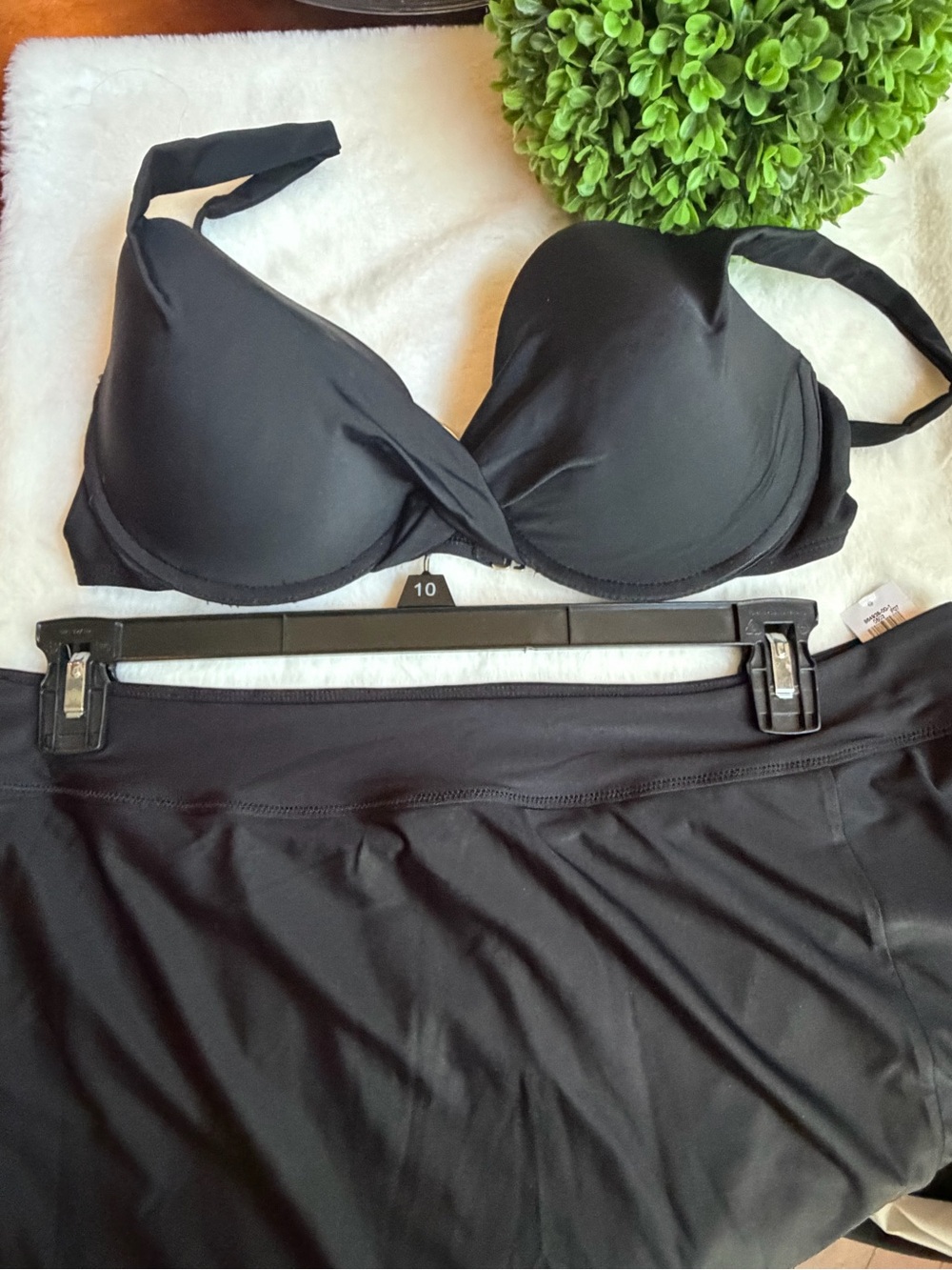 Tropical Escape Black Push-Up Bikini Top size 16